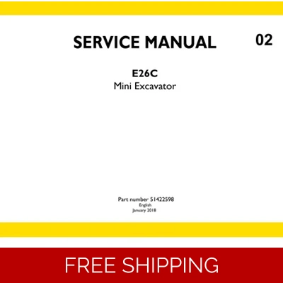NEW HOLLAND E26C MINI EXCAVATOR SERVICE MANUAL